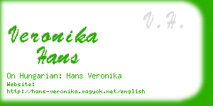 veronika hans business card